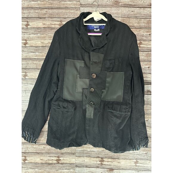 Comme des GARCONS JUNYA WATANABE MAN Patchwork Wool Jacket sz L NWOT - Picture 2 of 10